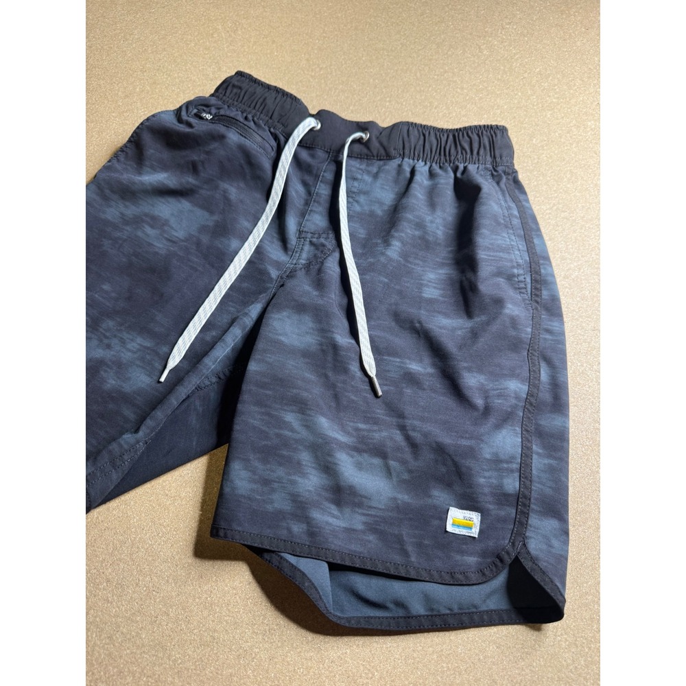 Vuori Kore Shorts Mens Small Charcoal Grey Black Tie Dye Athletic Gym Run 7.5 In